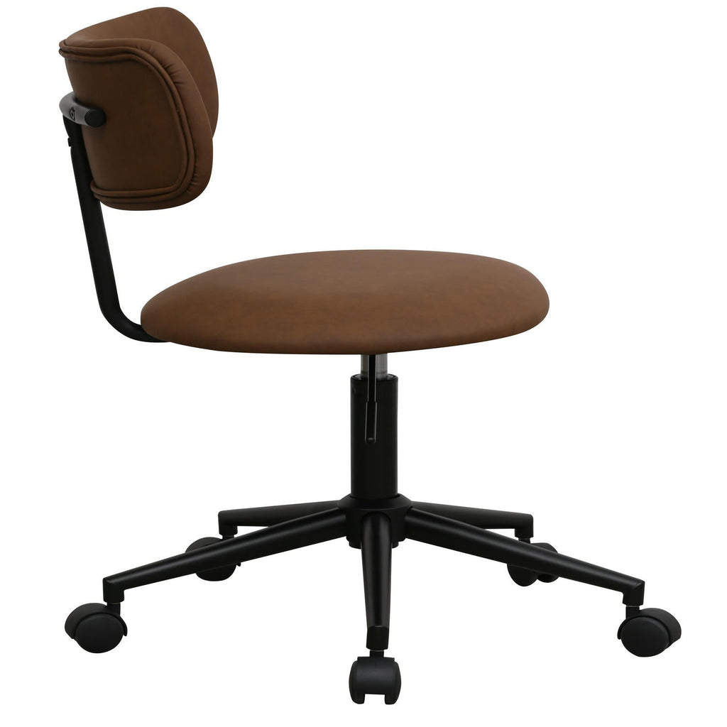 Bürostuhl – Kunstleder Dunkelbraun