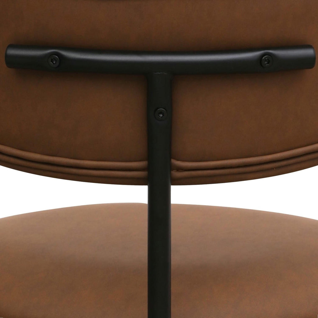 Bürostuhl – Kunstleder Dunkelbraun