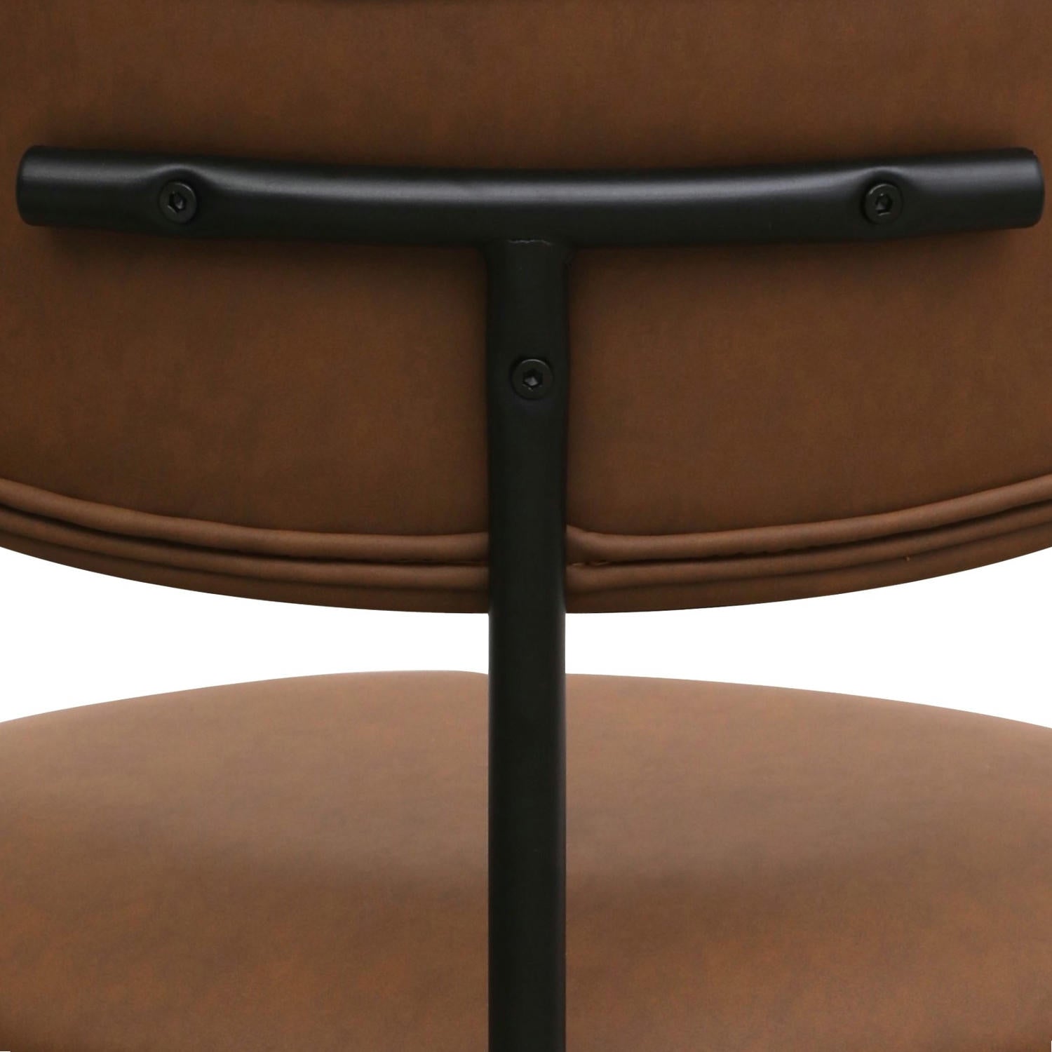 Bürostuhl – Kunstleder Dunkelbraun