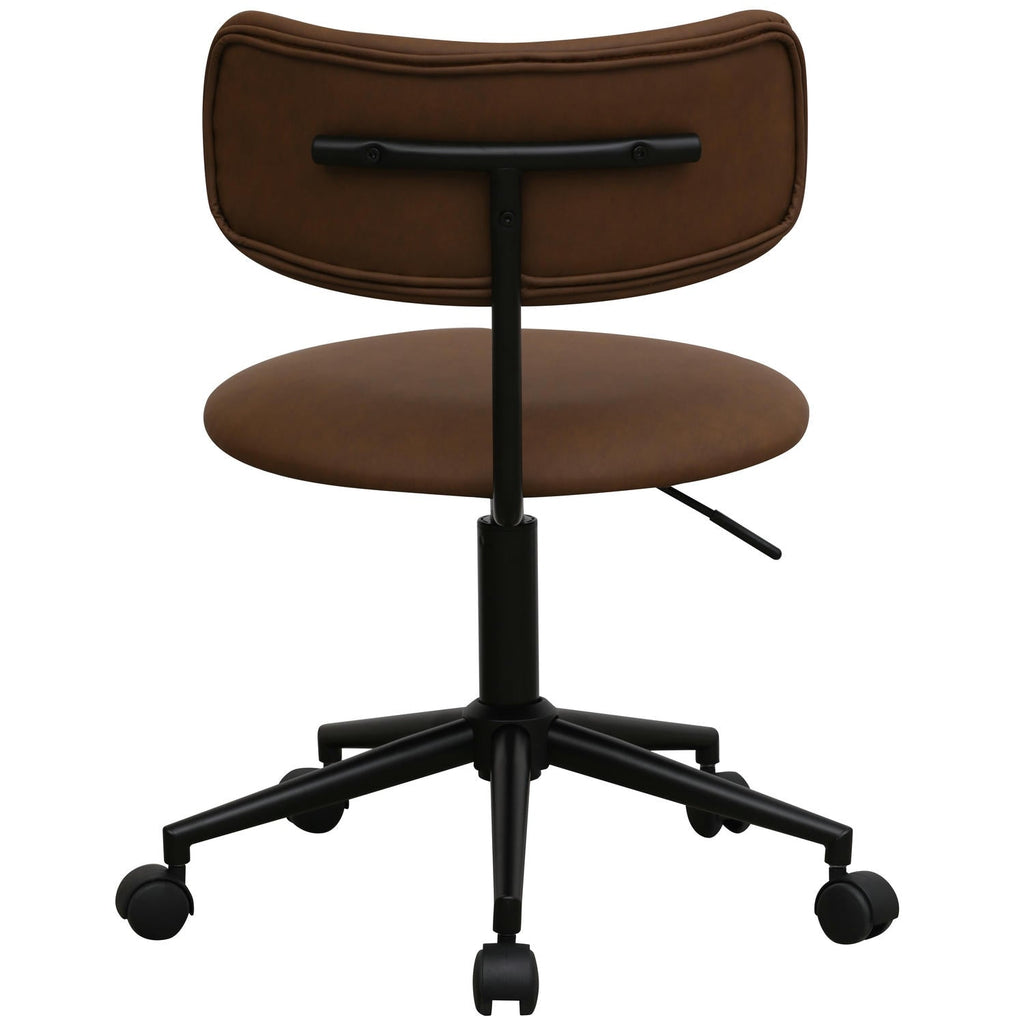 Bürostuhl – Kunstleder Dunkelbraun