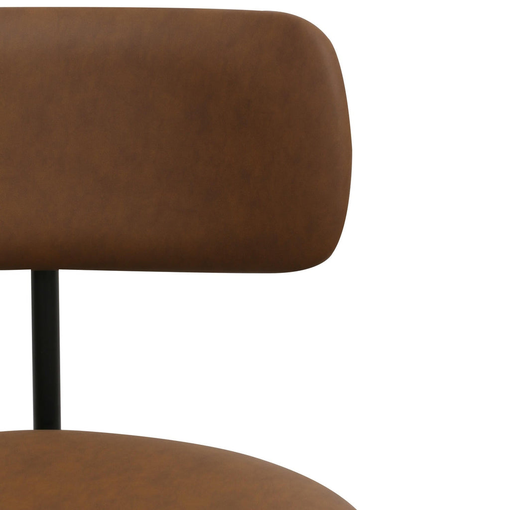 Bürostuhl – Kunstleder Dunkelbraun