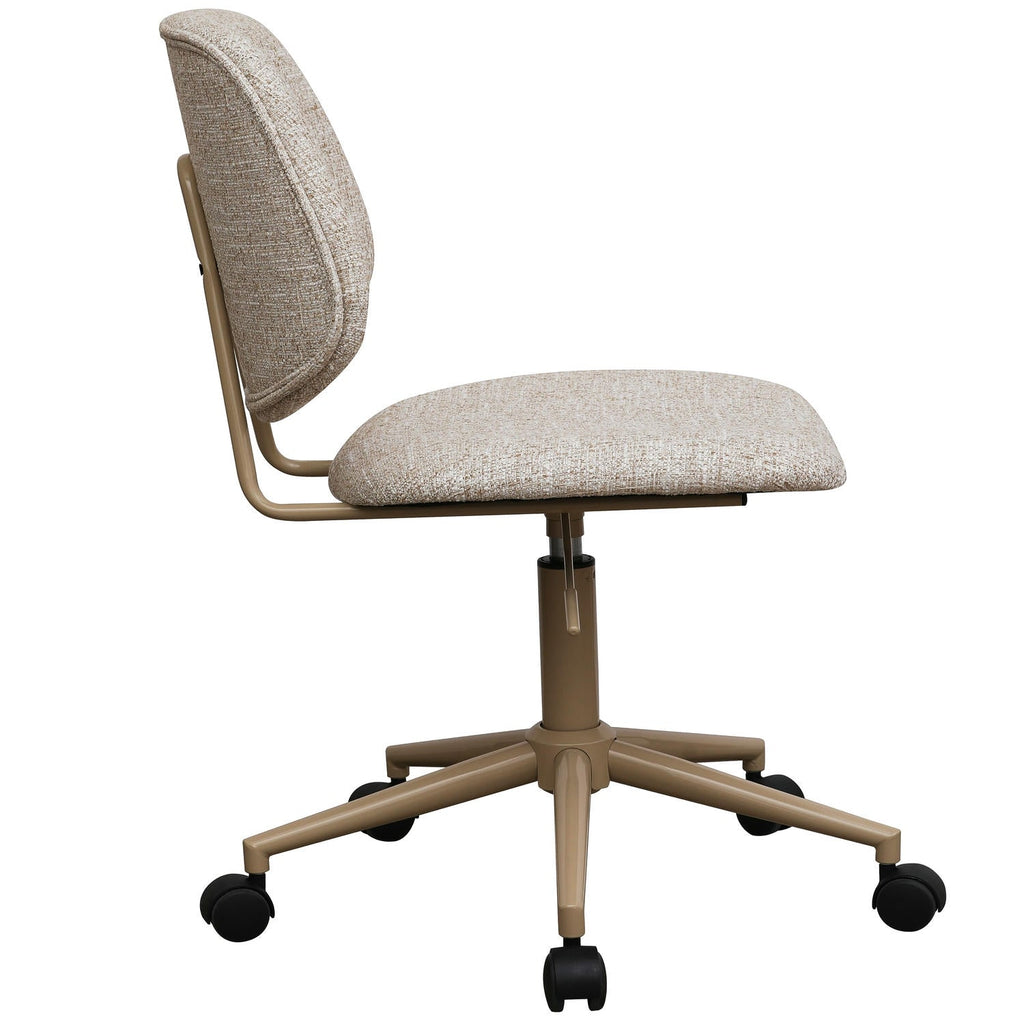 Bürostuhl – Bouclé-Stoff Beige