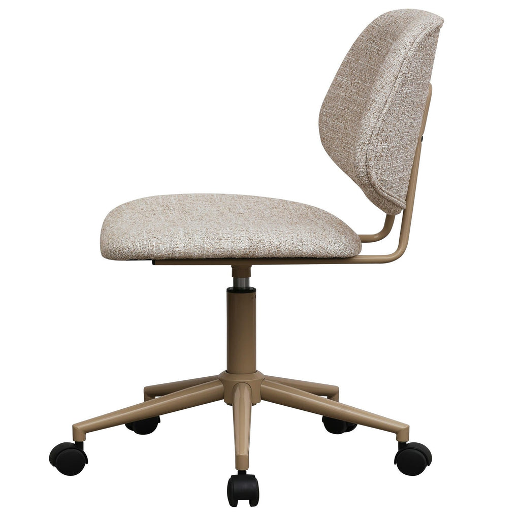 Bürostuhl – Bouclé-Stoff Beige