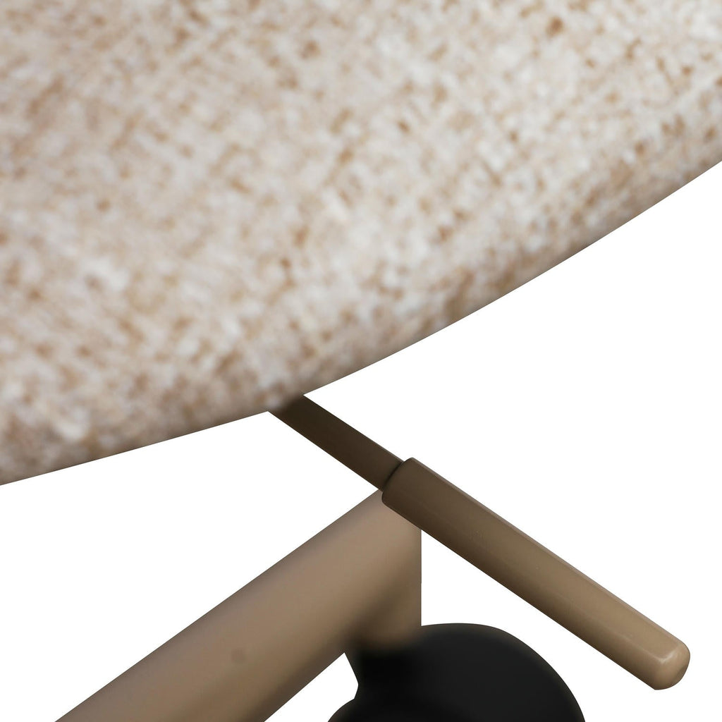 Bürostuhl – Bouclé-Stoff Beige