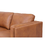 2-Sitzer Ledersofa – Echtleder Cognac Braun