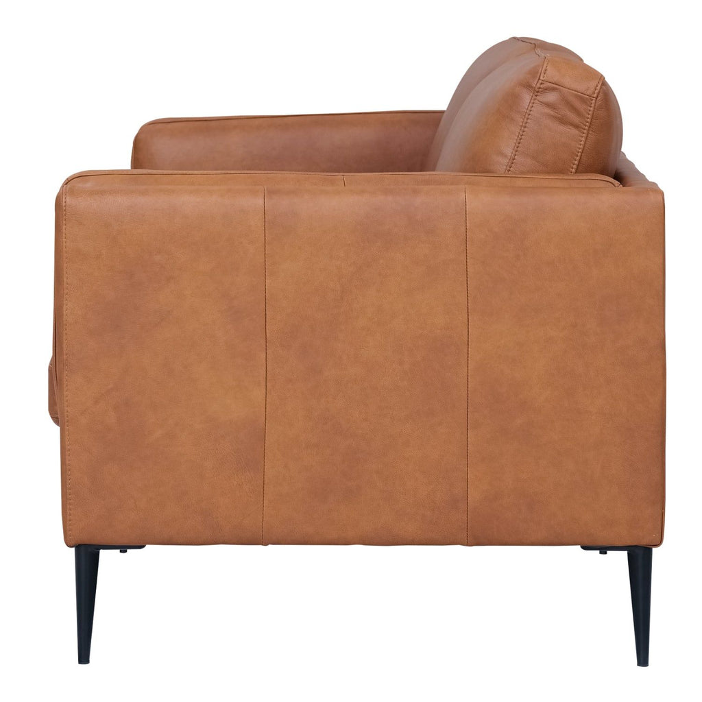 2-Sitzer Ledersofa – Echtleder Cognac Braun