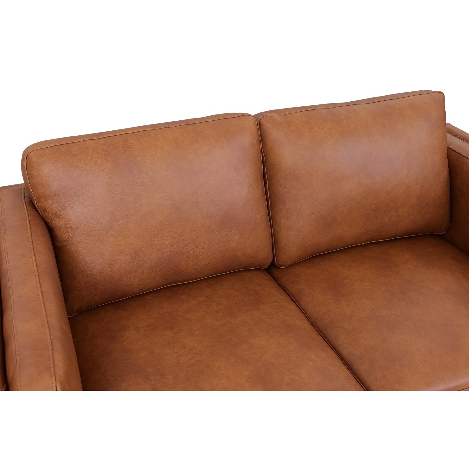 2-Sitzer Ledersofa – Echtleder Cognac Braun