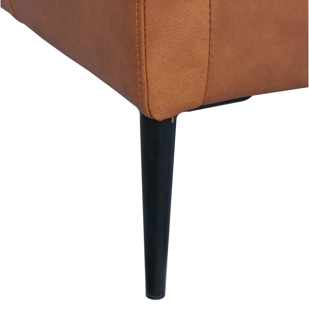 2-Sitzer Ledersofa – Echtleder Cognac Braun