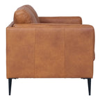 2-Sitzer Ledersofa – Echtleder Cognac Braun