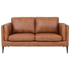 2-Sitzer Ledersofa – Echtleder Cognac Braun