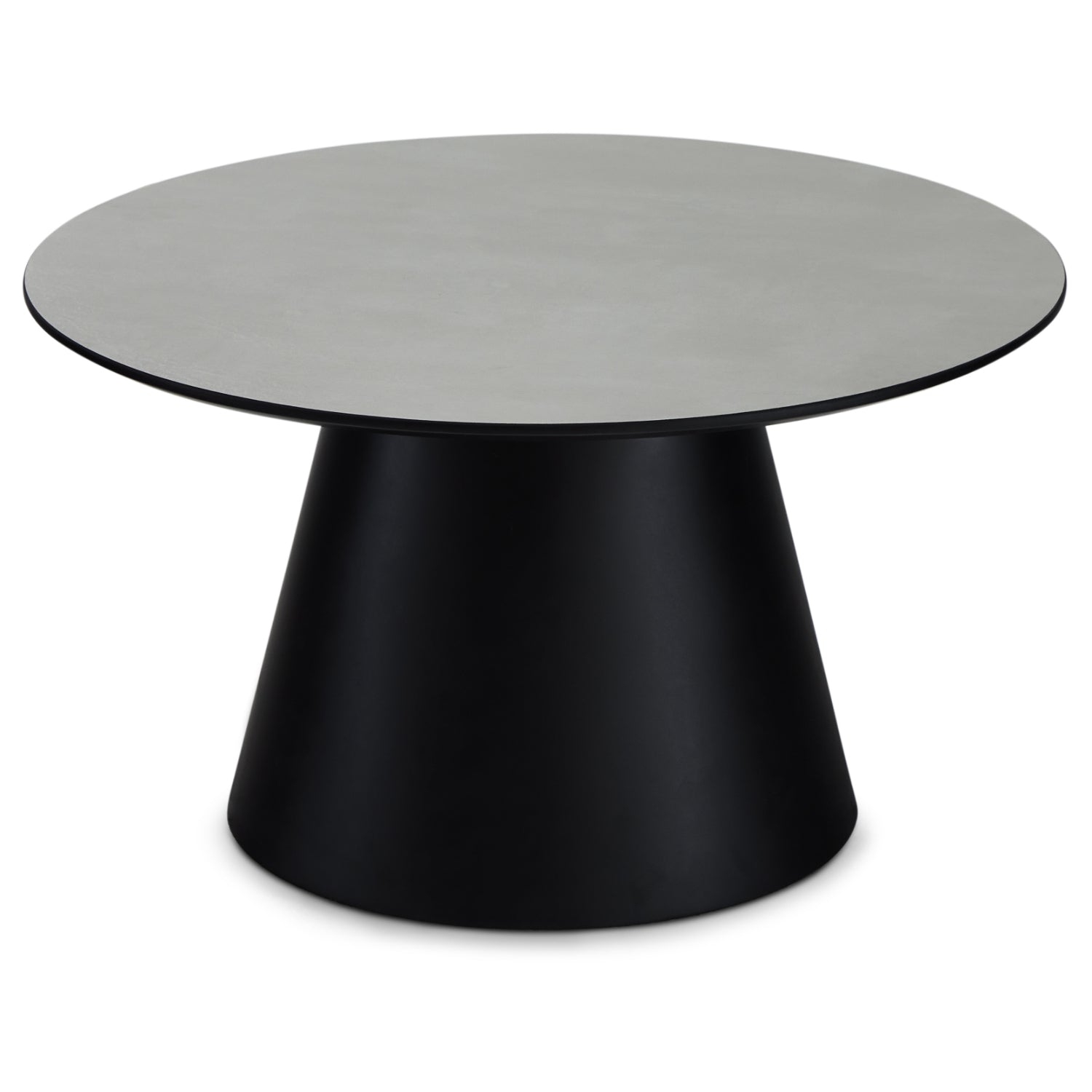 Couchtisch Rund Ø80 cm – Marmoroptik Hellgrau