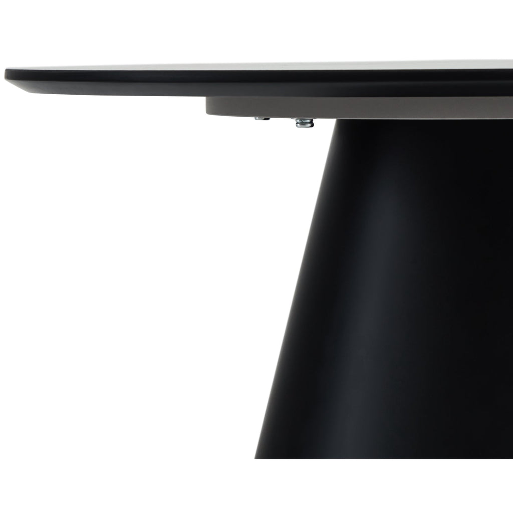 Couchtisch Rund Ø80 cm – Marmoroptik Hellgrau