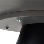 Couchtisch Rund Ø80 cm – Marmoroptik Hellgrau