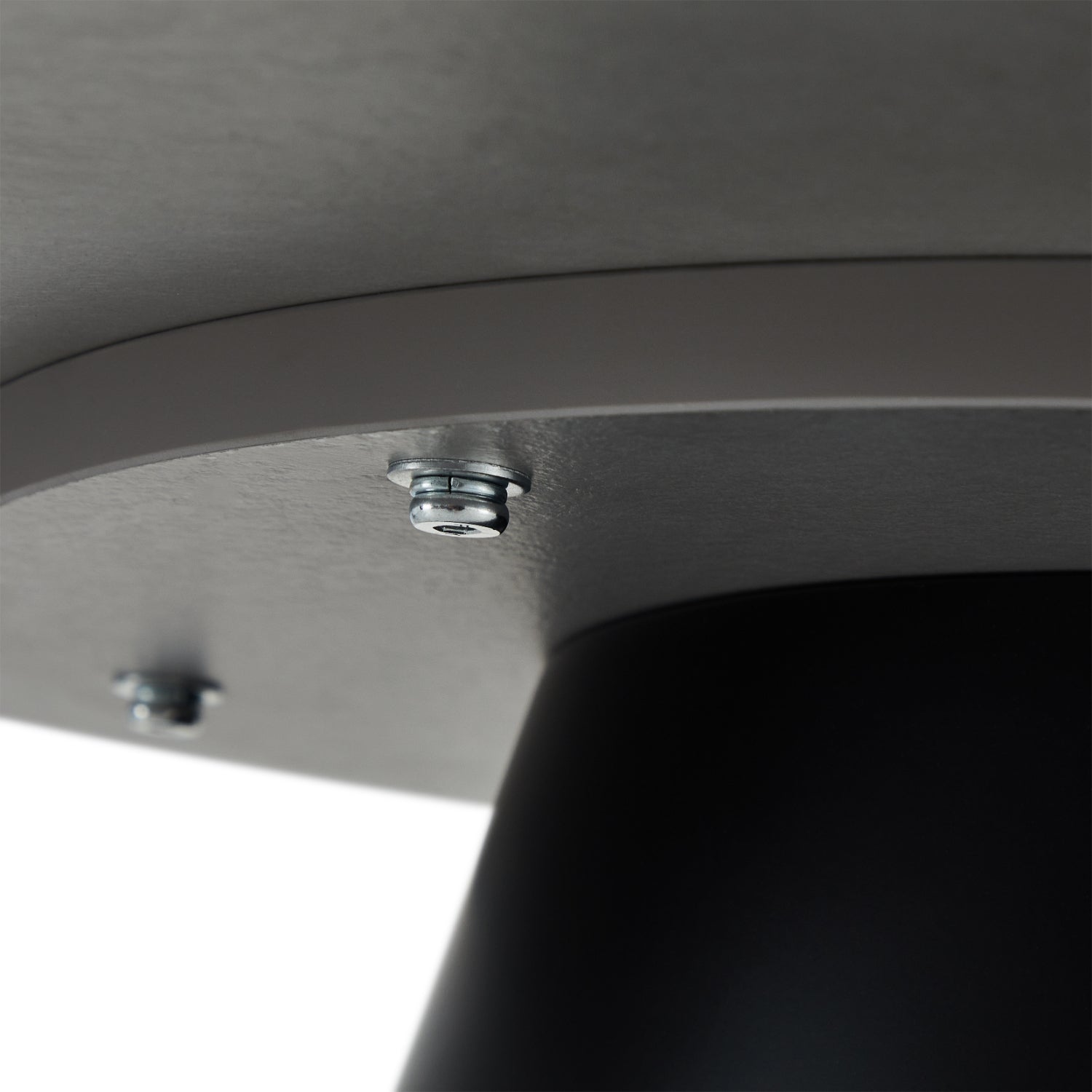 Couchtisch Rund Ø80 cm – Marmoroptik Hellgrau