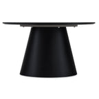 Couchtisch Rund Ø80 cm – Marmoroptik Hellgrau