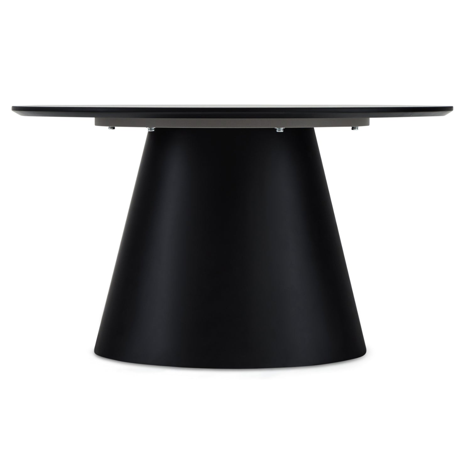 Couchtisch Rund Ø80 cm – Marmoroptik Hellgrau