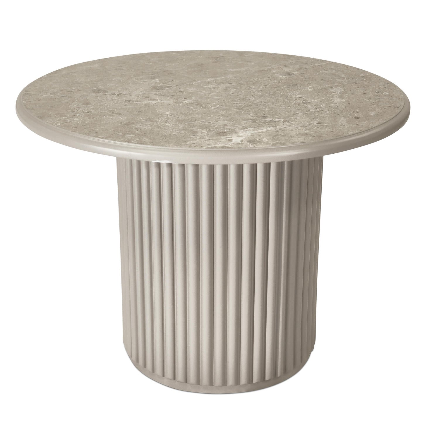 Couchtisch Rund Ø60 cm,Marmoroptik Grau