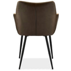 Esszimmerstühle mit Armlehne  Kunstleder Braun
