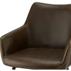 Esszimmerstühle mit Armlehne  Kunstleder Braun