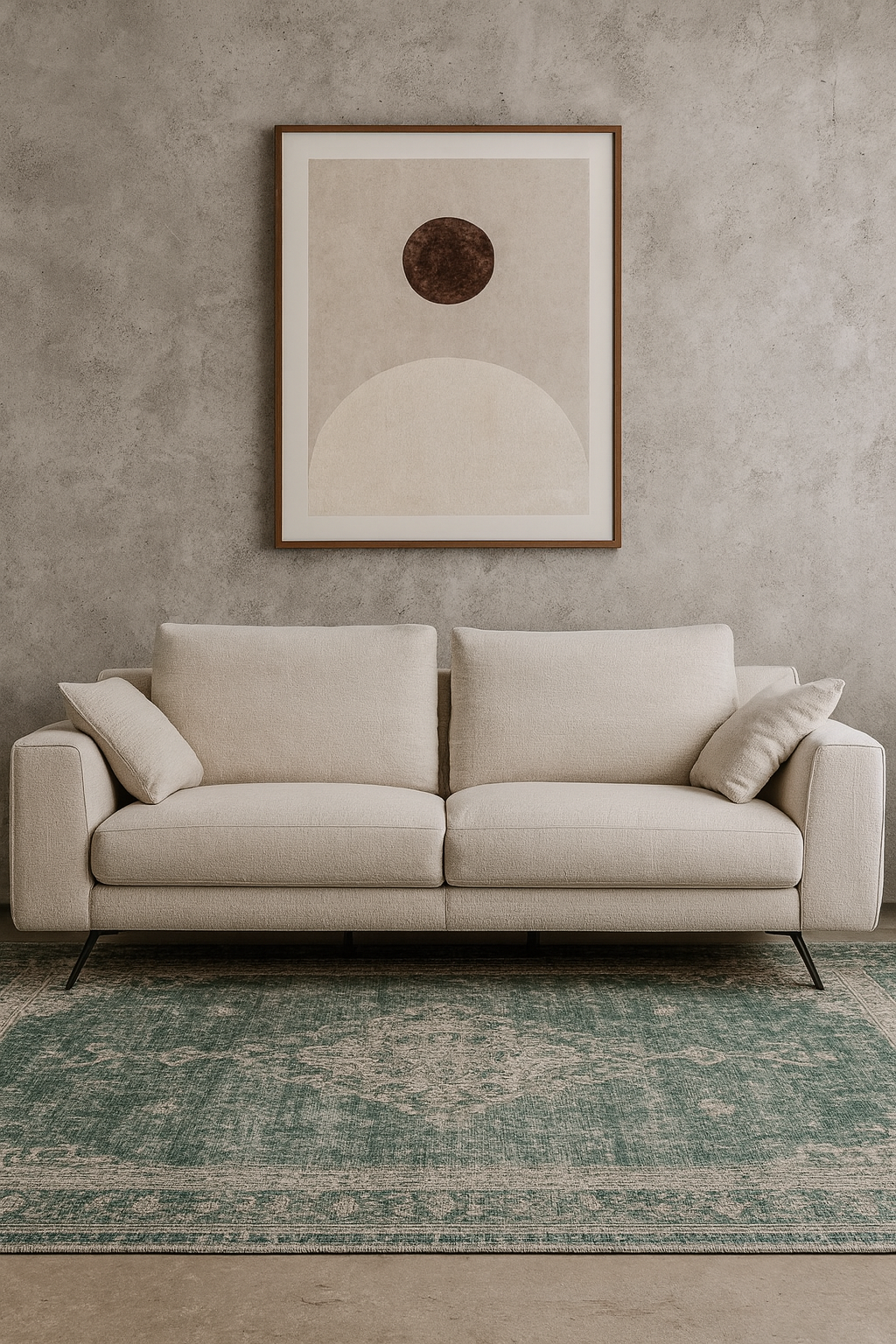 2-Sitzer Sofa Beige – Kompakt,