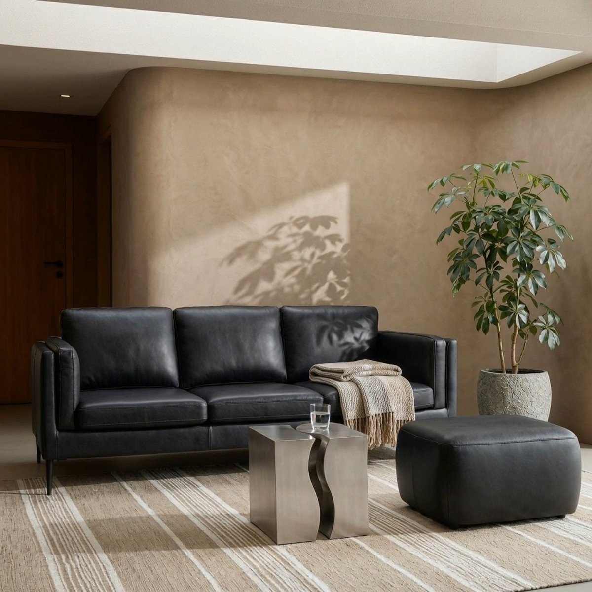 Valencia 3 Sitzer,Echtleder