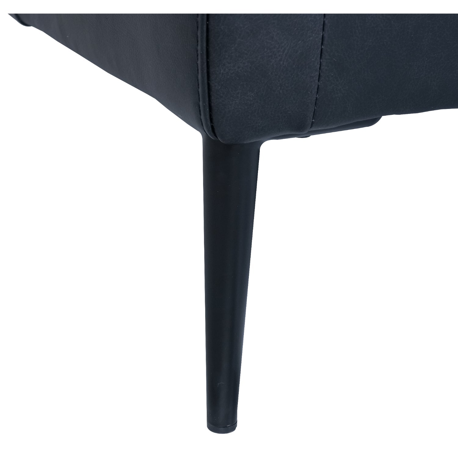 Echtleder Sofa  Schwarz
