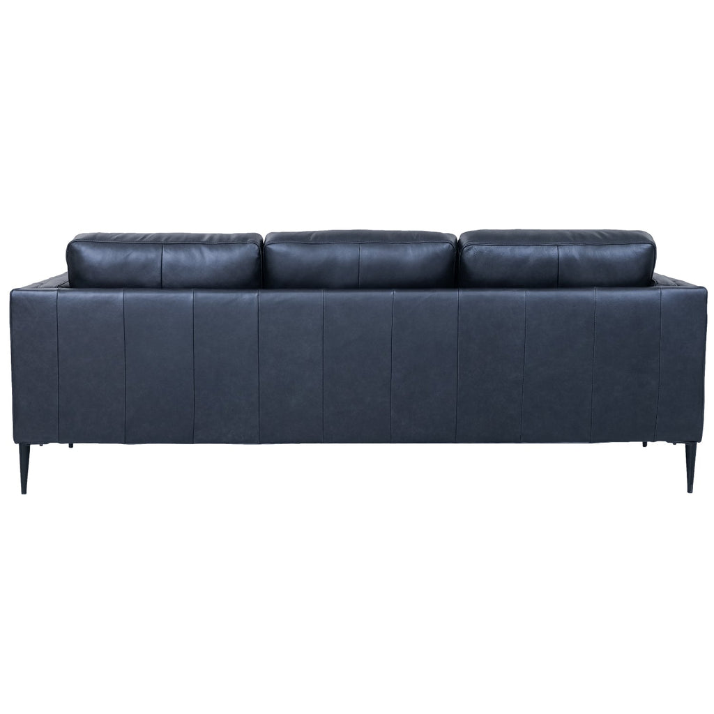 Echtleder Sofa  Schwarz