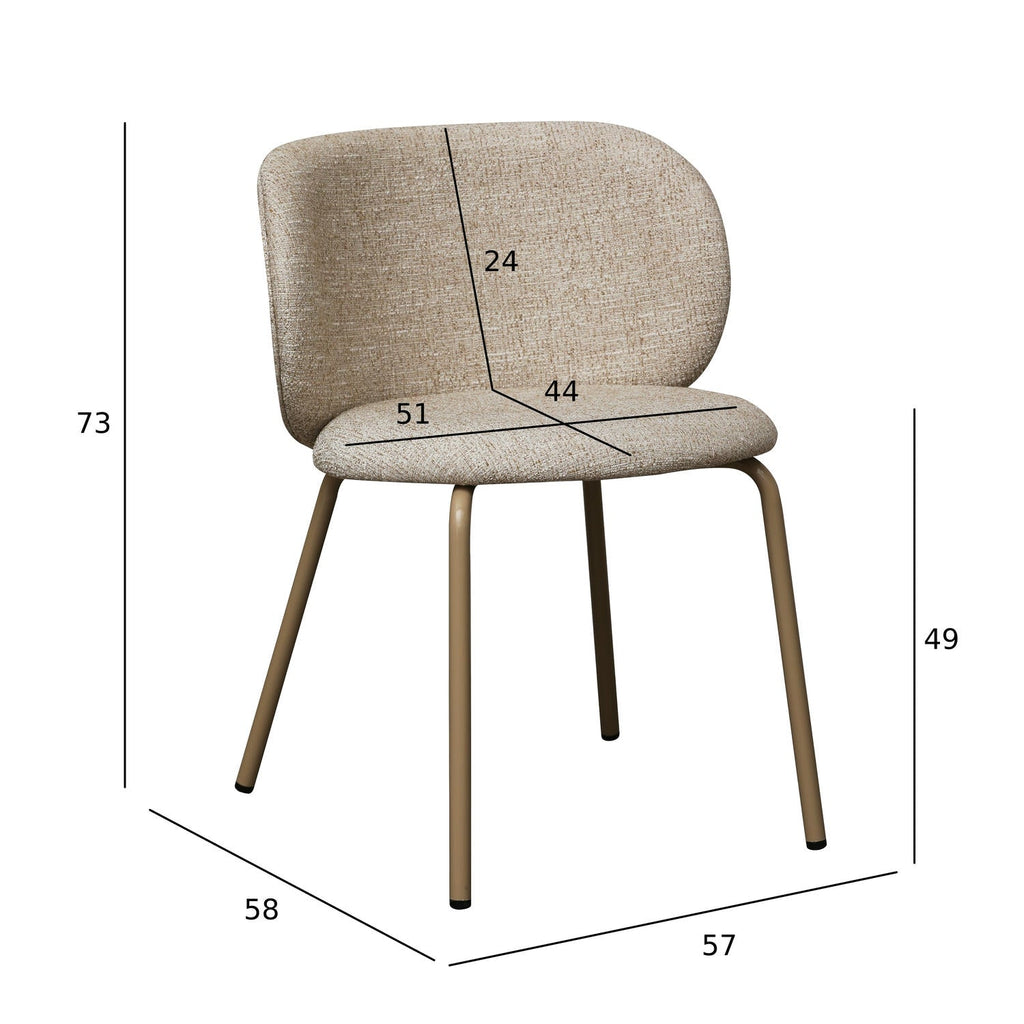 Esszimmerstuhl – Beige (4er Set)