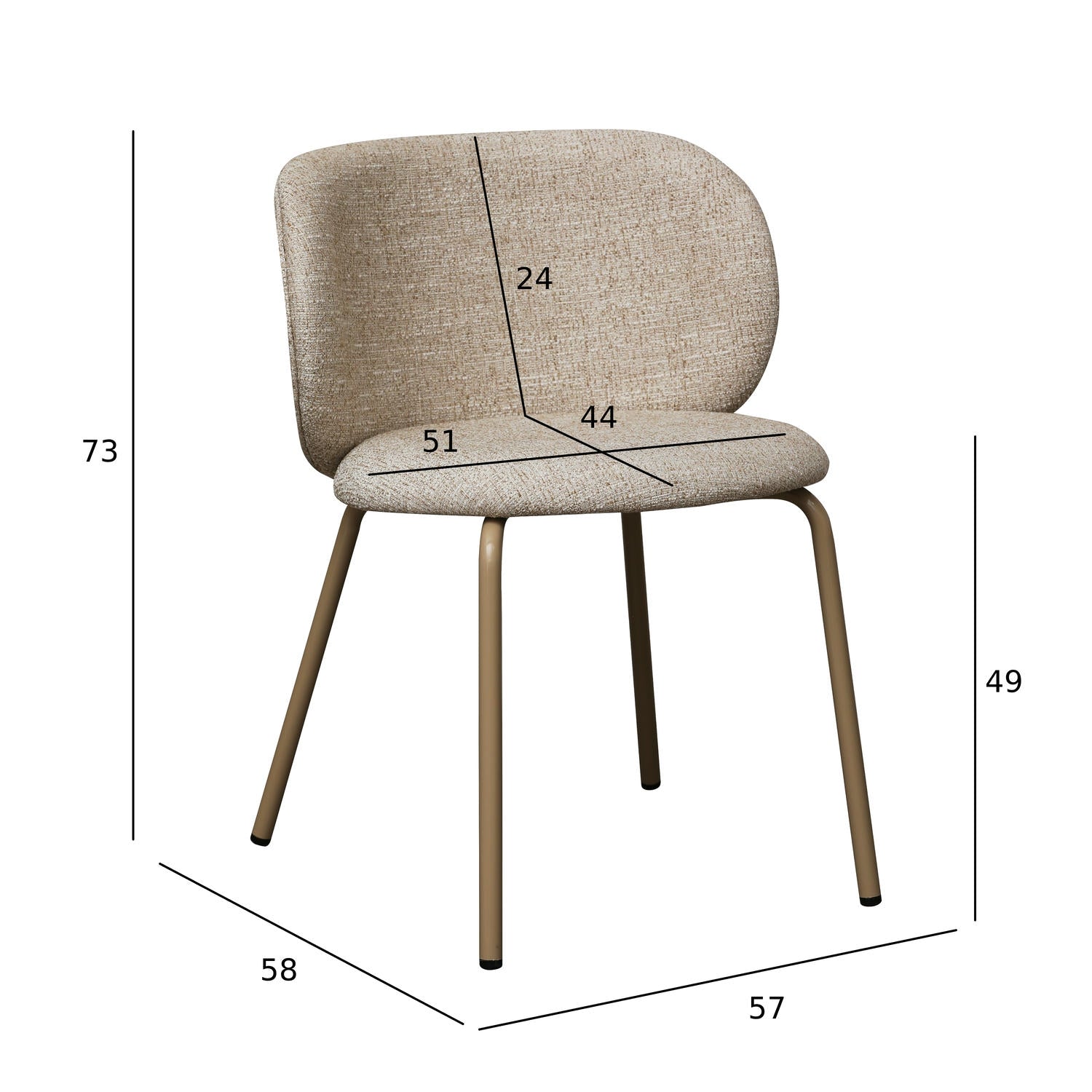 Esszimmerstuhl – Beige (4er Set)