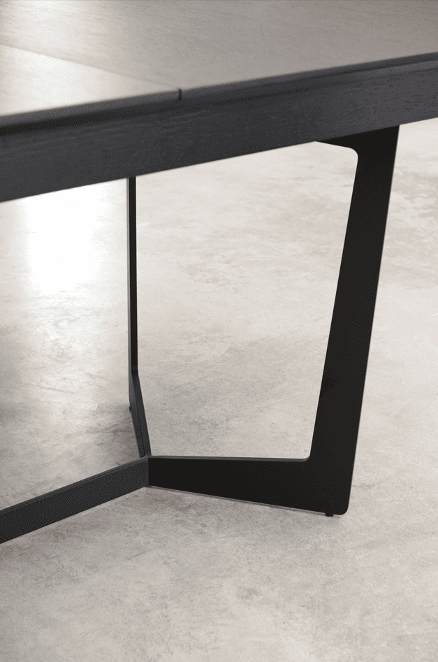 Esstisch 200×100 cm – Ausziehbar  – Eiche Schwarz