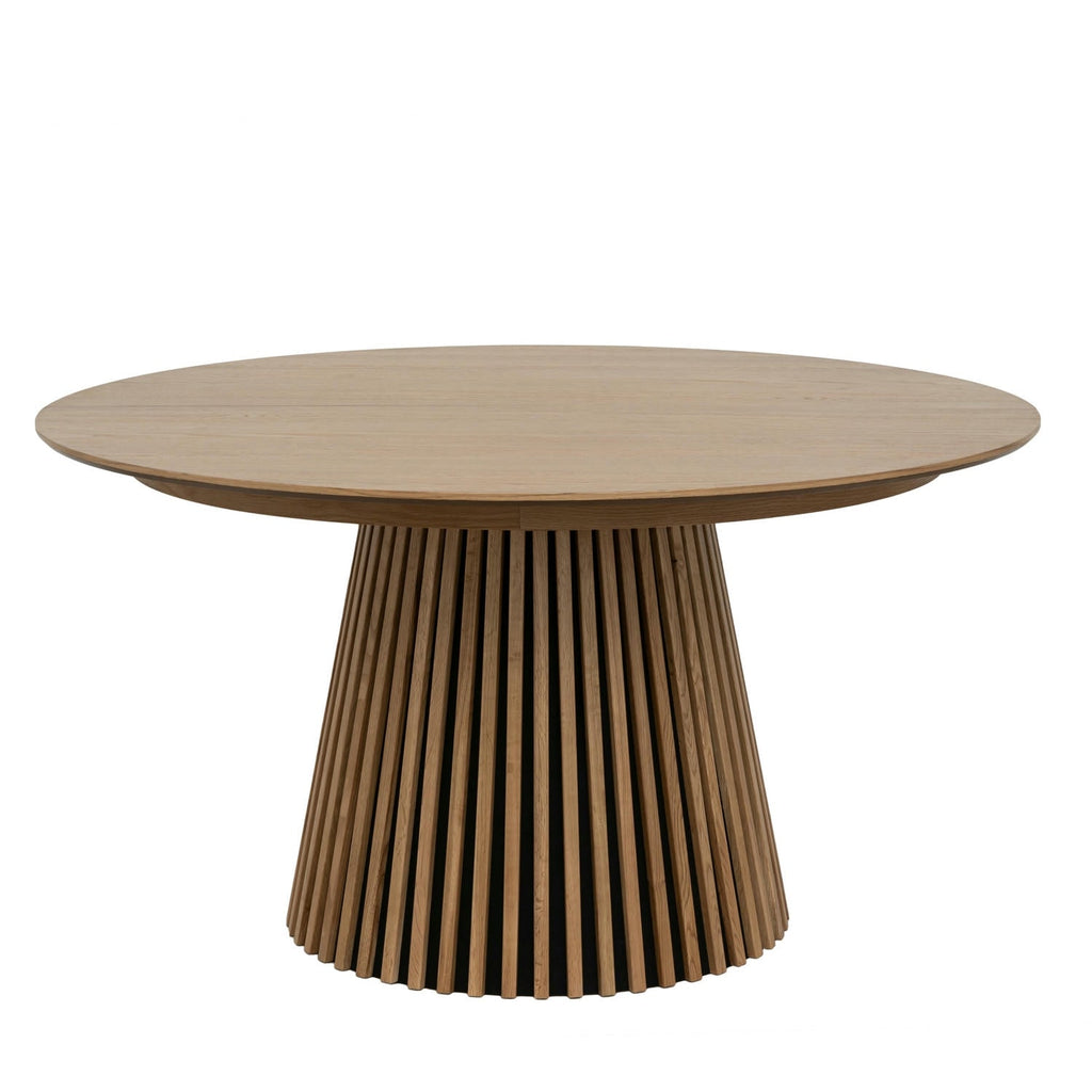 Runder Esstisch ø140 cm,Ausziehbar bis 240 cm - Eiche Natur