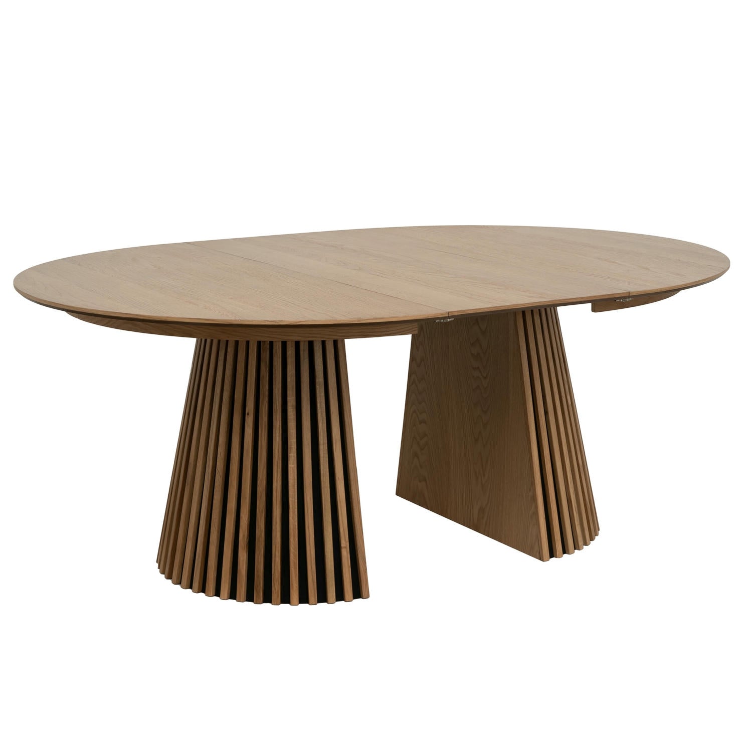 Runder Esstisch ø140 cm,Ausziehbar bis 240 cm - Eiche Natur