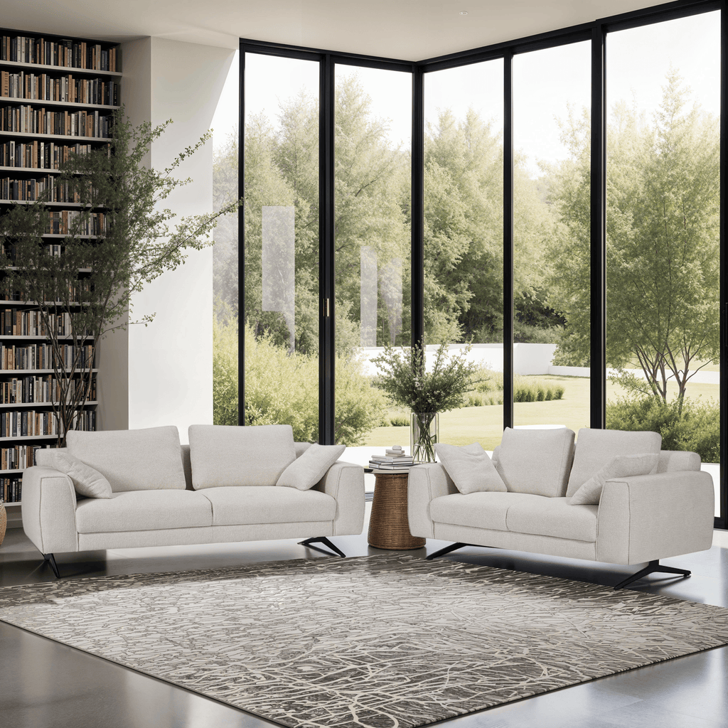 2-Sitzer Sofa Beige – Kompakt,