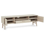 TV-Tisch –160 cm – Weiß geölt