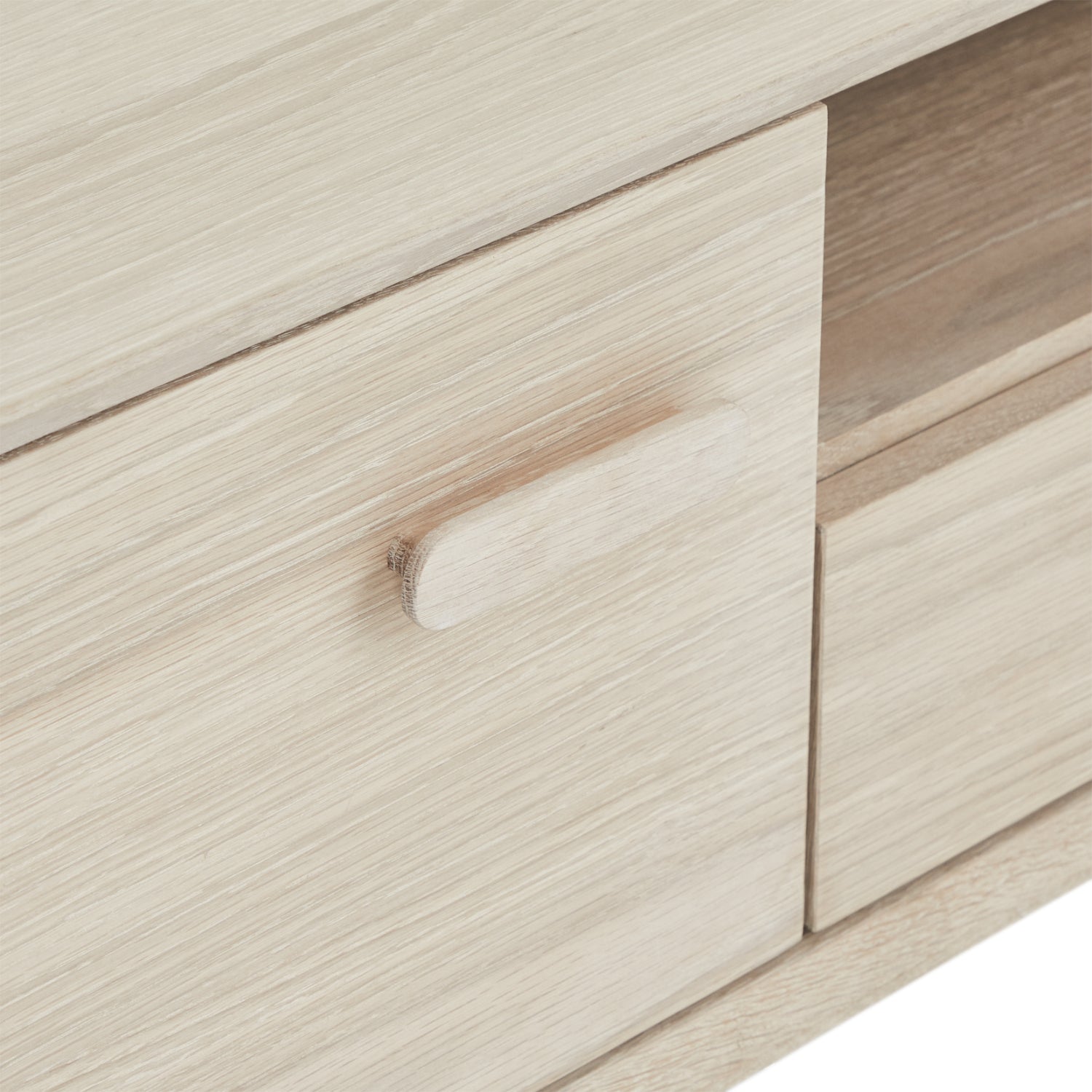 TV-Tisch –160 cm – Weiß geölt