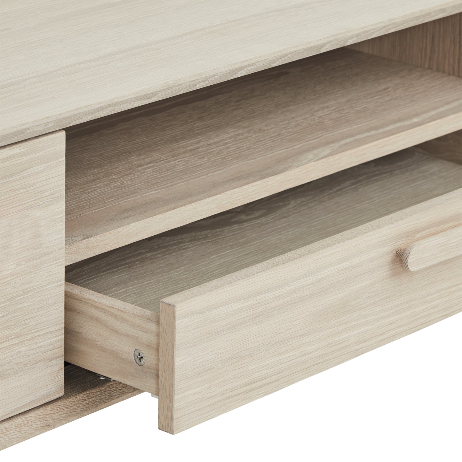 TV-Tisch –160 cm – Weiß geölt