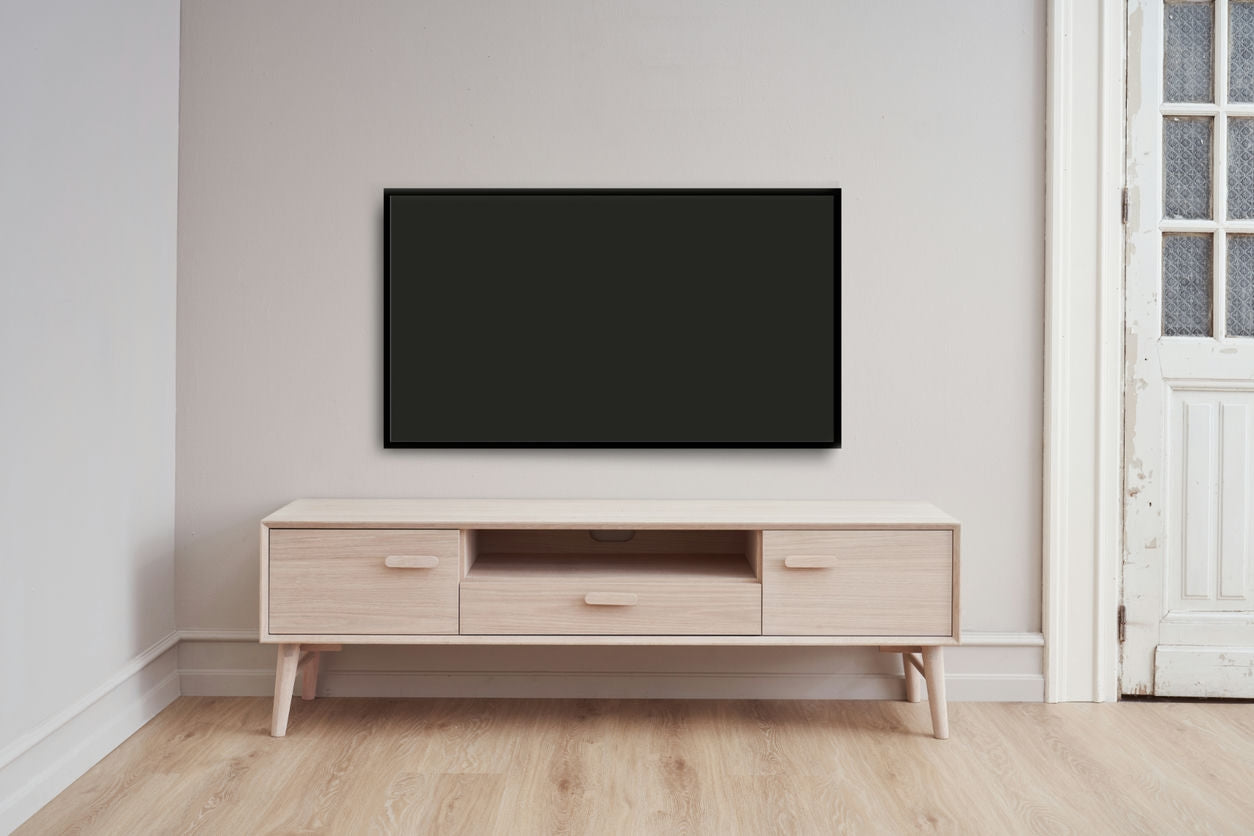 TV-Tisch –160 cm – Weiß geölt