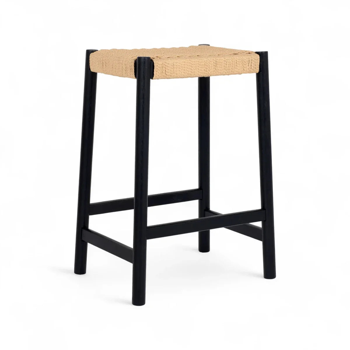 Barstuhl Schwarz/Beige