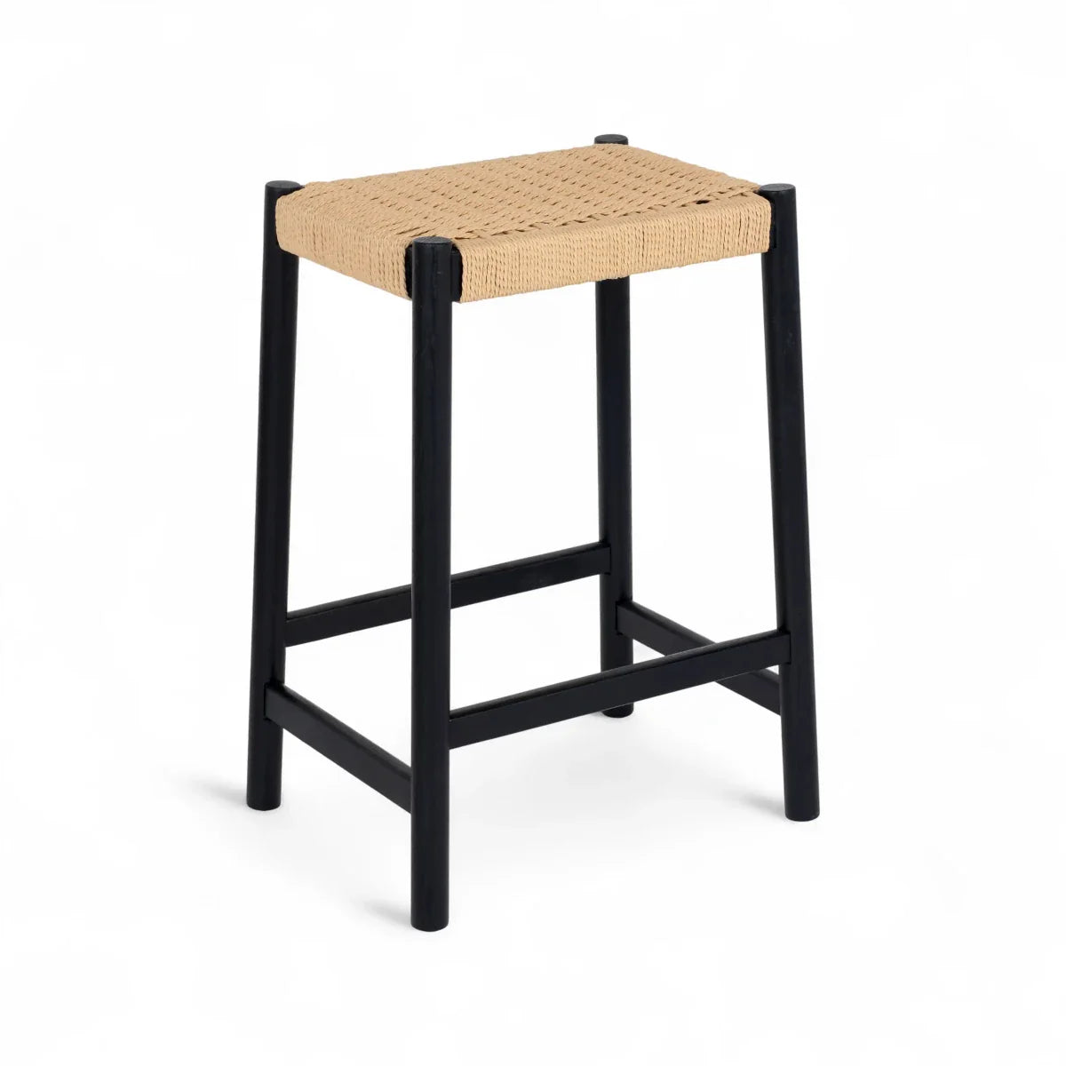 Barstuhl Schwarz/Beige