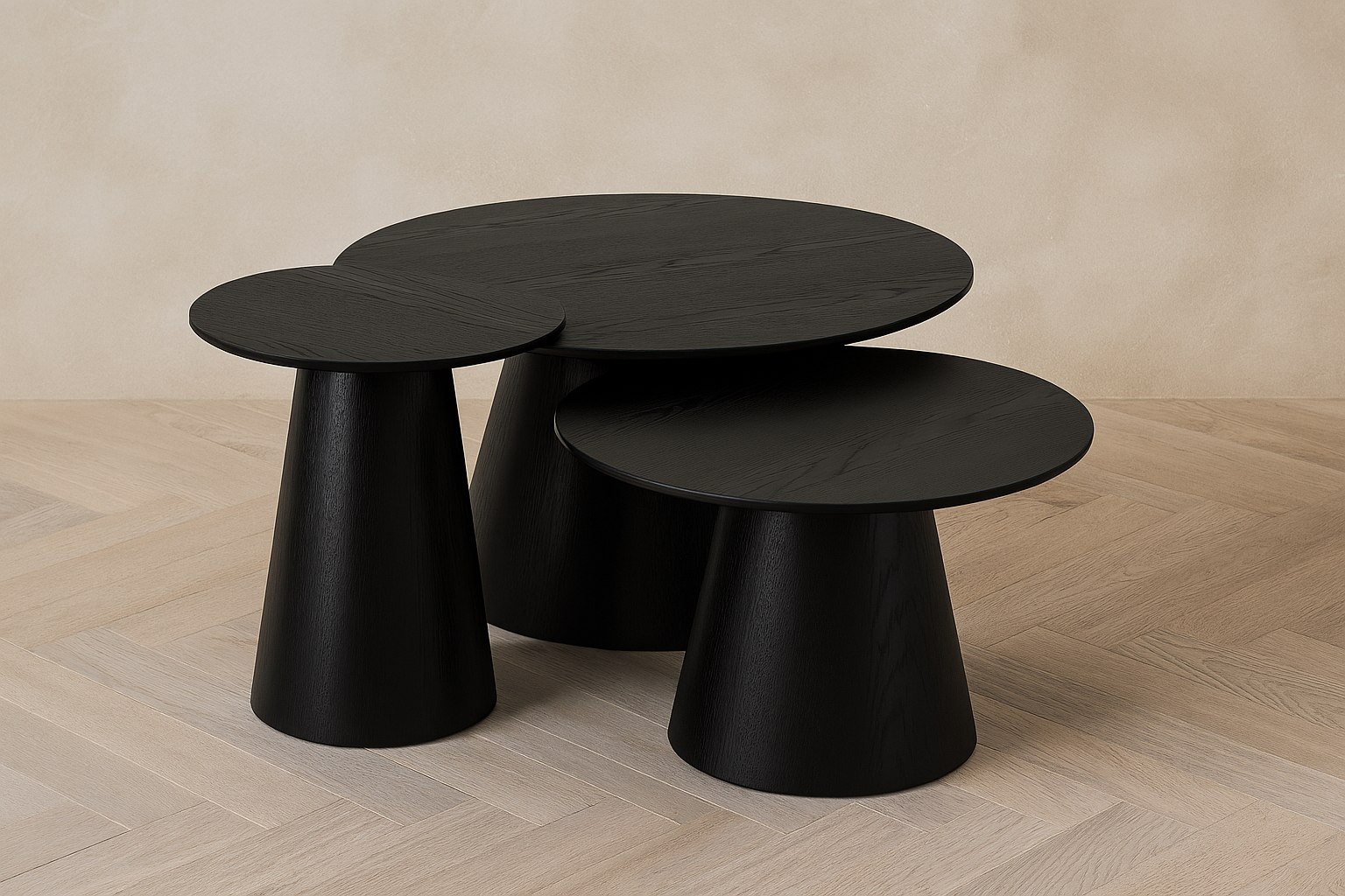 Couchtisch 3er Set – Ø80/60/45 cm