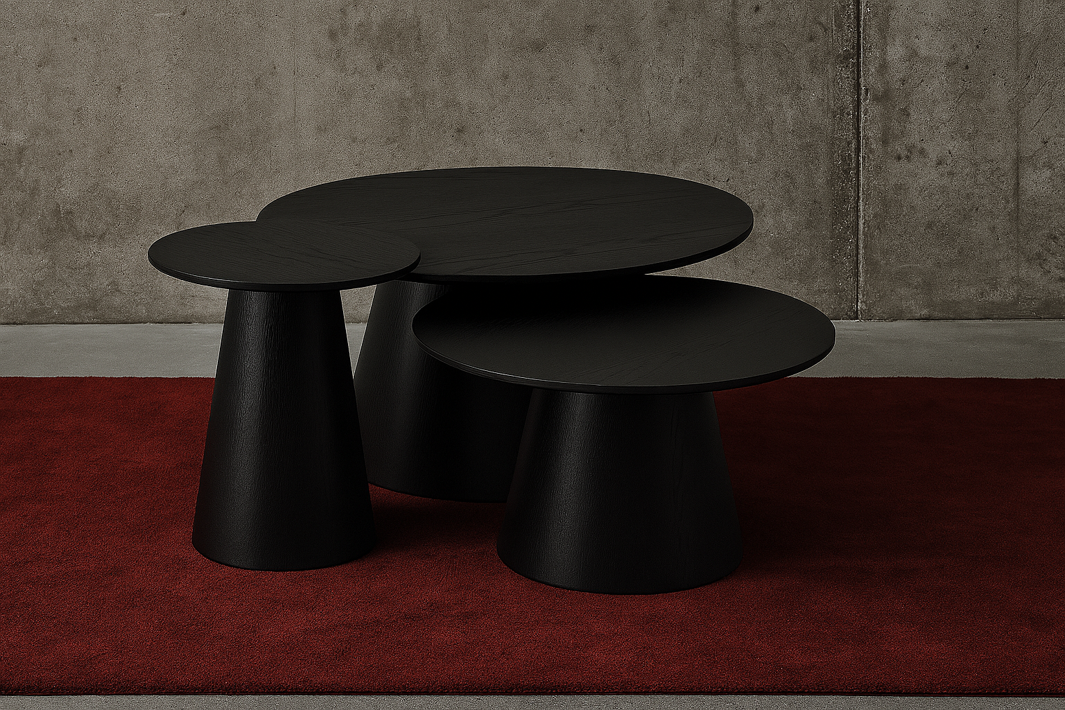 Couchtisch 3er Set – Ø80/60/45 cm