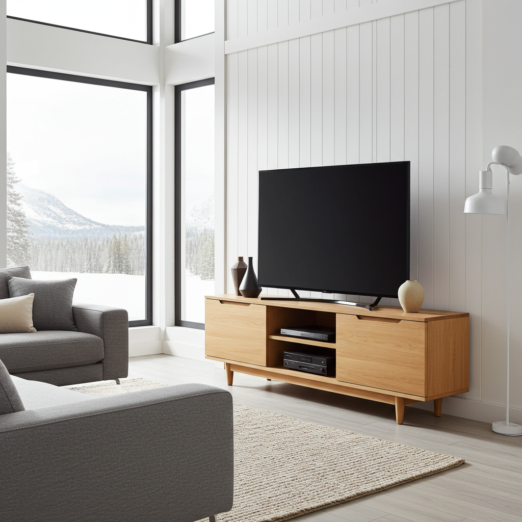 TV‑Lowboard Wildeiche Natur,