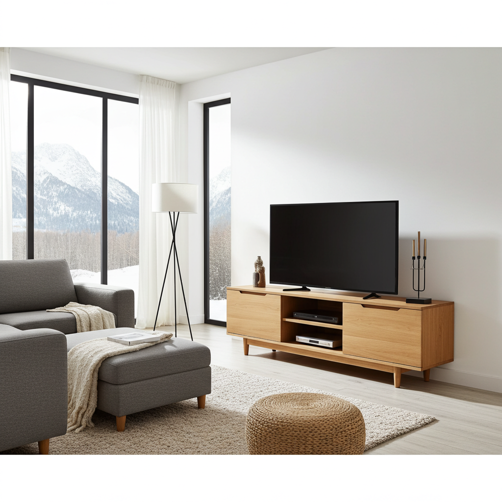 TV‑Lowboard Wildeiche Natur,