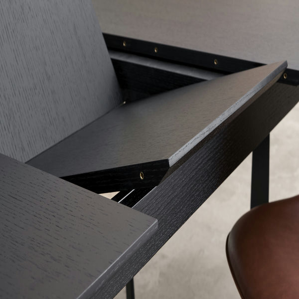 Esstisch 200×100 cm – Ausziehbar  – Eiche Schwarz