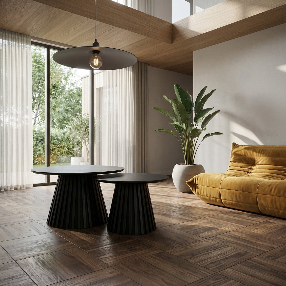 Couchtisch Svendborg Schwarz Eiche