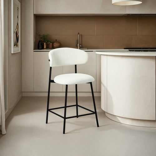 Barstuhl  Cream White