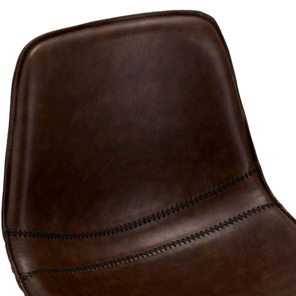 Barstuhl Dunkelbraun Kunstleder