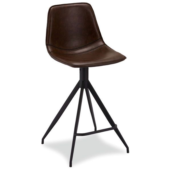 Barstuhl Dunkelbraun Kunstleder