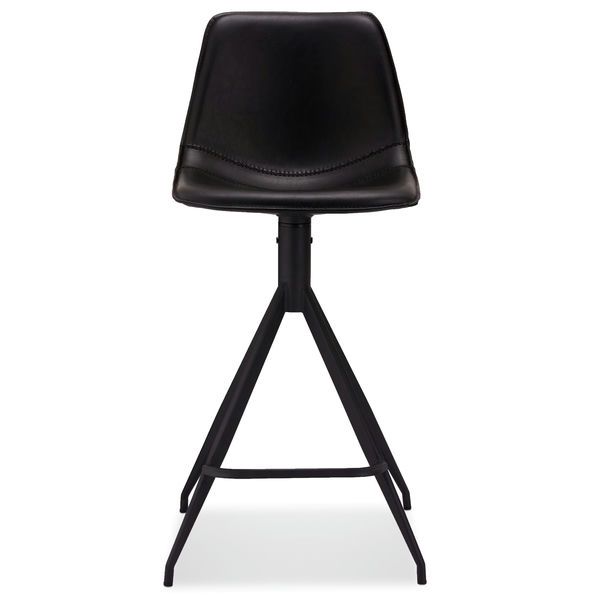 Barstuhl Schwarz Kunstleder