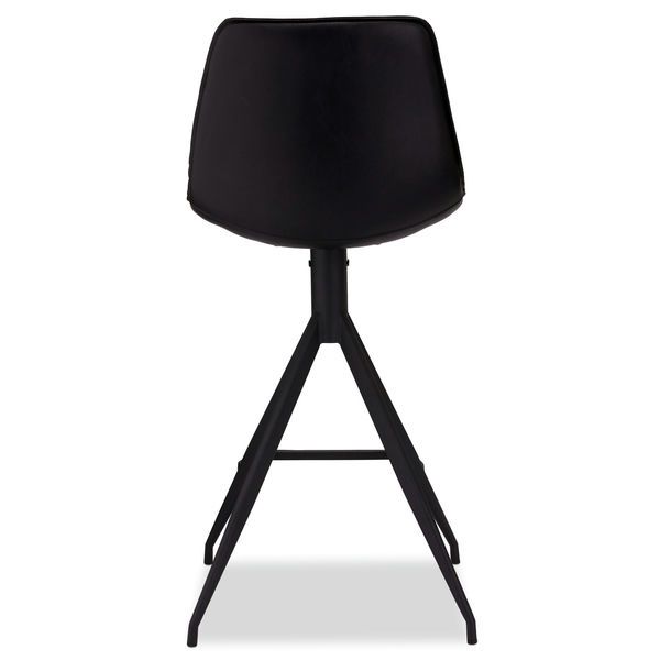 Barstuhl Schwarz Kunstleder